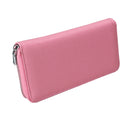Antimagnetic RFID Genuine Leather Passport / Card Holder / Car Keys Package(Pink)