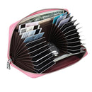 Antimagnetic RFID Genuine Leather Passport / Card Holder / Car Keys Package(Pink)