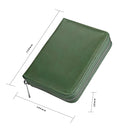 Antimagnetic RFID Multi-functional Genuine Leather Card Package(Army Green)