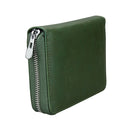 Antimagnetic RFID Multi-functional Genuine Leather Card Package(Army Green)