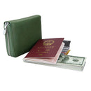 Antimagnetic RFID Multi-functional Genuine Leather Card Package(Army Green)