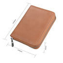 Antimagnetic RFID Multi-functional Genuine Leather Card Package(Amber)