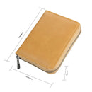 Antimagnetic RFID Multi-functional Genuine Leather Card Package(Yellow)