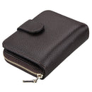 KB132 Female Style Full Grain Cow Leather Multifunctional RFID Wallet/ Card Bag/ Driving License Package(Coffee)