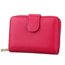 KB132 Female Style Full Grain Cow Leather Multifunctional RFID Wallet/ Card Bag/ Driving License Package(Magenta)