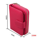 KB132 Female Style Full Grain Cow Leather Multifunctional RFID Wallet/ Card Bag/ Driving License Package(Magenta)