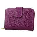 KB132 Female Style Full Grain Cow Leather Multifunctional RFID Wallet/ Card Bag/ Driving License Package(Purple)