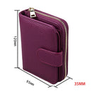 KB132 Female Style Full Grain Cow Leather Multifunctional RFID Wallet/ Card Bag/ Driving License Package(Purple)