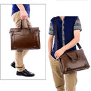 WEIXIER 15036-4 Multifunctional Men Business Handbag Computer Briefcase Single Shoulder Bag with Handbag (Brown)