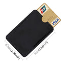 100 PCS Aluminum Foil RFID Blocking Credit Card ID Bank Card Case Card Holder Cover, Size: 9 x 6.3cm (Black)