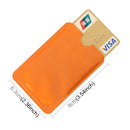 100 PCS Aluminum Foil RFID Blocking Credit Card ID Bank Card Case Card Holder Cover, Size: 9 x 6.3cm (Orange)