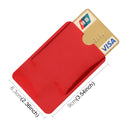 100 PCS Aluminum Foil RFID Blocking Credit Card ID Bank Card Case Card Holder Cover, Size: 9 x 6.3cm (Red)