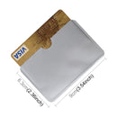 100 PCS Aluminum Foil RFID Blocking Credit Card ID Bank Card Case Card Holder Cover, Size: 9.3 x 6cm (Silver)