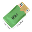 100 PCS Aluminum Foil RFID Blocking Credit Card ID Bank Card Case Card Holder Cover, Size: 9 x 6.3cm (Green)