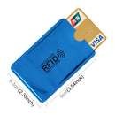 100 PCS Aluminum Foil RFID Blocking Credit Card ID Bank Card Case Card Holder Cover, Size: 9 x 6.3cm (Blue)