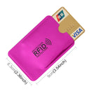 100 PCS Aluminum Foil RFID Blocking Credit Card ID Bank Card Case Card Holder Cover, Size: 9 x 6.3cm (Purple)