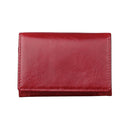 KB171 Antimagnetic RFID Crazy Horse Texture Leather Card Holder Wallet for Men and Women(Red)