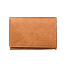KB171 Antimagnetic RFID Crazy Horse Texture Leather Card Holder Wallet for Men and Women(Yellowish-brown)