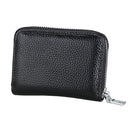 KB205 Antimagnetic RFID Litchi Texture Leather Zipper Large-capacity Card Holder Wallet(Black)