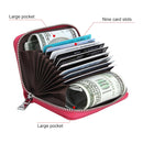 KB205 Antimagnetic RFID Litchi Texture Leather Zipper Large-capacity Card Holder Wallet(Black)
