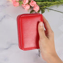 KB205 Antimagnetic RFID Litchi Texture Leather Zipper Large-capacity Card Holder Wallet(Black)
