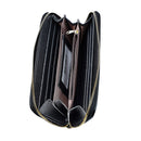 907 Antimagnetic RFID Women Flower Pattern Large Capacity Hand Wallet Purse Phone Bag with Card Slots(Green)