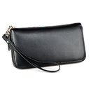 907 Antimagnetic RFID Women Flower Pattern Large Capacity Hand Wallet Purse Phone Bag with Card Slots(Blue)
