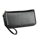 907 Antimagnetic RFID Women Flower Pattern Large Capacity Hand Wallet Purse Phone Bag with Card Slots(Purple)