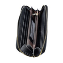 907 Antimagnetic RFID Women Flower Pattern Large Capacity Hand Wallet Purse Phone Bag with Card Slots(Purple)