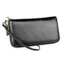 907 Antimagnetic RFID Women Flower Pattern Large Capacity Hand Wallet Purse Phone Bag with Card Slots(Red)