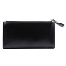 8236 Antimagnetic RFID Multi-function Oil Wax Leather Lady Wallet Large-capacity Purse (Black)