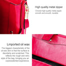 8236 Antimagnetic RFID Multi-function Oil Wax Leather Lady Wallet Large-capacity Purse (Black)