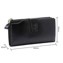 8236 Antimagnetic RFID Multi-function Oil Wax Leather Lady Wallet Large-capacity Purse (Coffee)