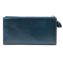 8236 Antimagnetic RFID Multi-function Oil Wax Leather Lady Wallet Large-capacity Purse (Blue)