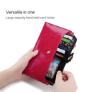 8239 Antimagnetic RFID Multi-function Leather Lady Wallet Large-capacity Purse with Detachable Card Holder(Coffee)
