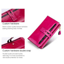 8239 Antimagnetic RFID Multi-function Leather Lady Wallet Large-capacity Purse with Detachable Card Holder(Coffee)