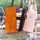 8239 Antimagnetic RFID Multi-function Leather Lady Wallet Large-capacity Purse with Detachable Card Holder(Coffee)