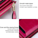 8239 Antimagnetic RFID Multi-function Leather Lady Wallet Large-capacity Purse with Detachable Card Holder(Green)