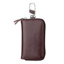 9101 Multi-function Waist Hanging Oil Wax Leather Zipper Wallet Keys Holder Bag(Coffee)
