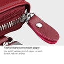 9101 Multi-function Waist Hanging Oil Wax Leather Zipper Wallet Keys Holder Bag(Coffee)