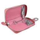 9101 Multi-function Waist Hanging Oil Wax Leather Zipper Wallet Keys Holder Bag(Pink)