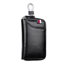 9102 Multi-function Waist Hanging Leather Zipper Wallet Keys Holder Bag(Black)