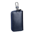 9102 Multi-function Waist Hanging Leather Zipper Wallet Keys Holder Bag(Dark Blue)