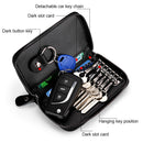 9106 Large-capacity Zipper Leather Keys Holder Bag Multi-function Wallet(Rose Red)