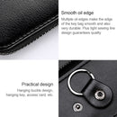 9106 Large-capacity Zipper Leather Keys Holder Bag Multi-function Wallet(Brown)