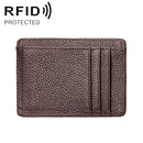 KB37 Antimagnetic RFID Litchi Texture Leather Card Holder Wallet Billfold for Men and Women (Coffee)