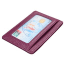 KB37 Antimagnetic RFID Litchi Texture Leather Card Holder Wallet Billfold for Men and Women (Purple)