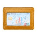 KB37 Antimagnetic RFID Litchi Texture Leather Card Holder Wallet Billfold for Men and Women (Yellow)