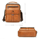 WEIXIER 8683 Large Capacity Retro PU Leather Men Business Handbag Crossbody Bag (Black)
