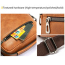 WEIXIER 8683 Large Capacity Retro PU Leather Men Business Handbag Crossbody Bag (Light Brown)